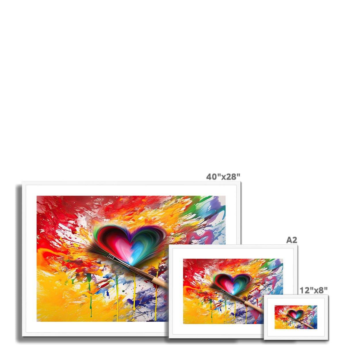 Draw On Love Framed & Mounted Print - Pixel Gallery