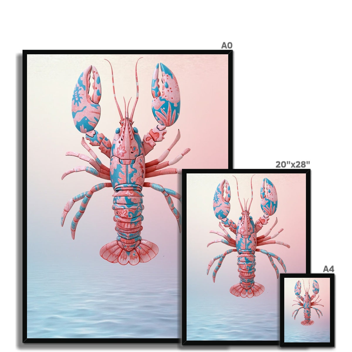 The Flying Lobster Framed Print