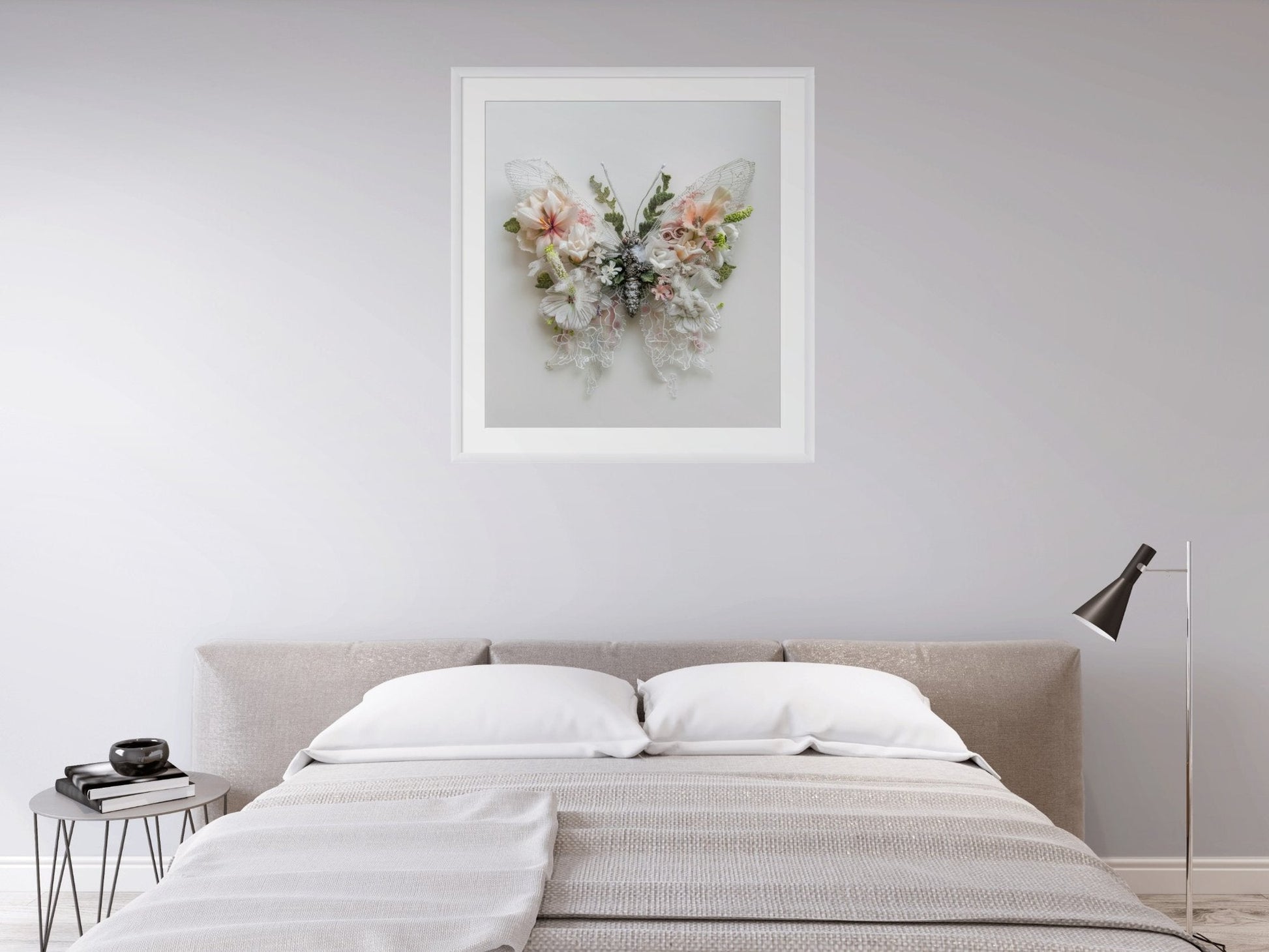 Elegant Butterfly – Botanical Art Décor Framed & Mounted Print - Pixel Gallery