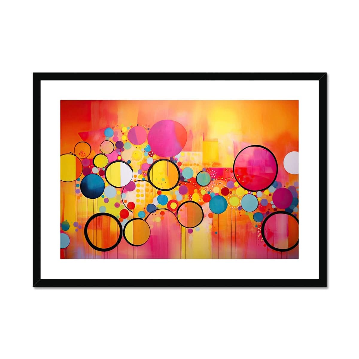 Euphoria - Circular Abstract Odyssey Framed & Mounted Print - Pixel Gallery