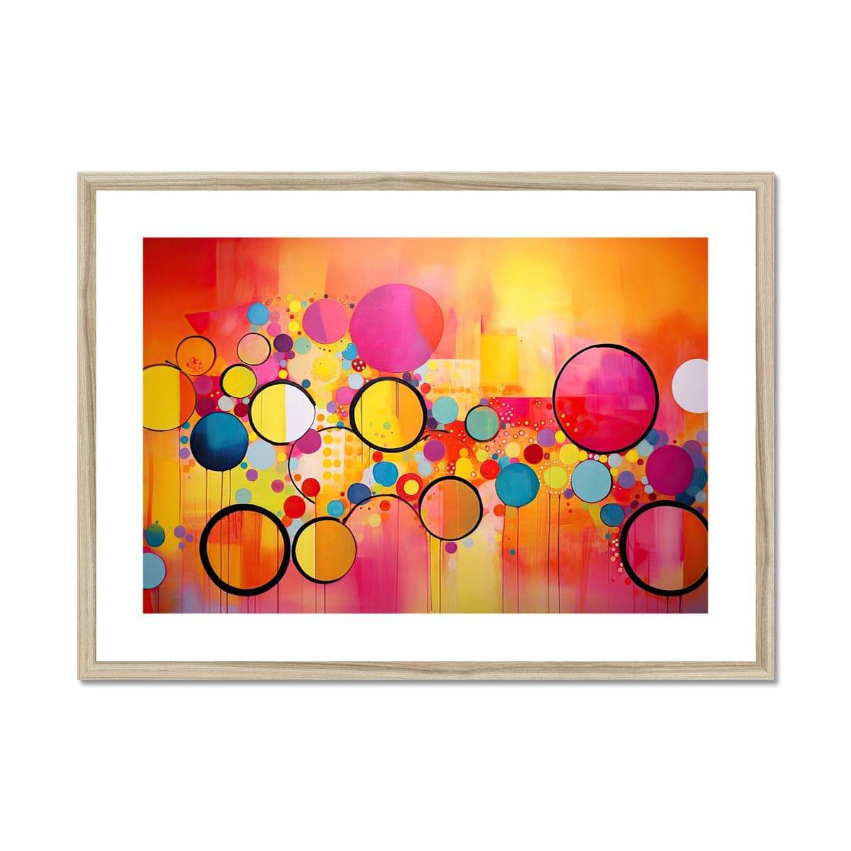 Euphoria - Circular Abstract Odyssey Framed & Mounted Print - Pixel Gallery