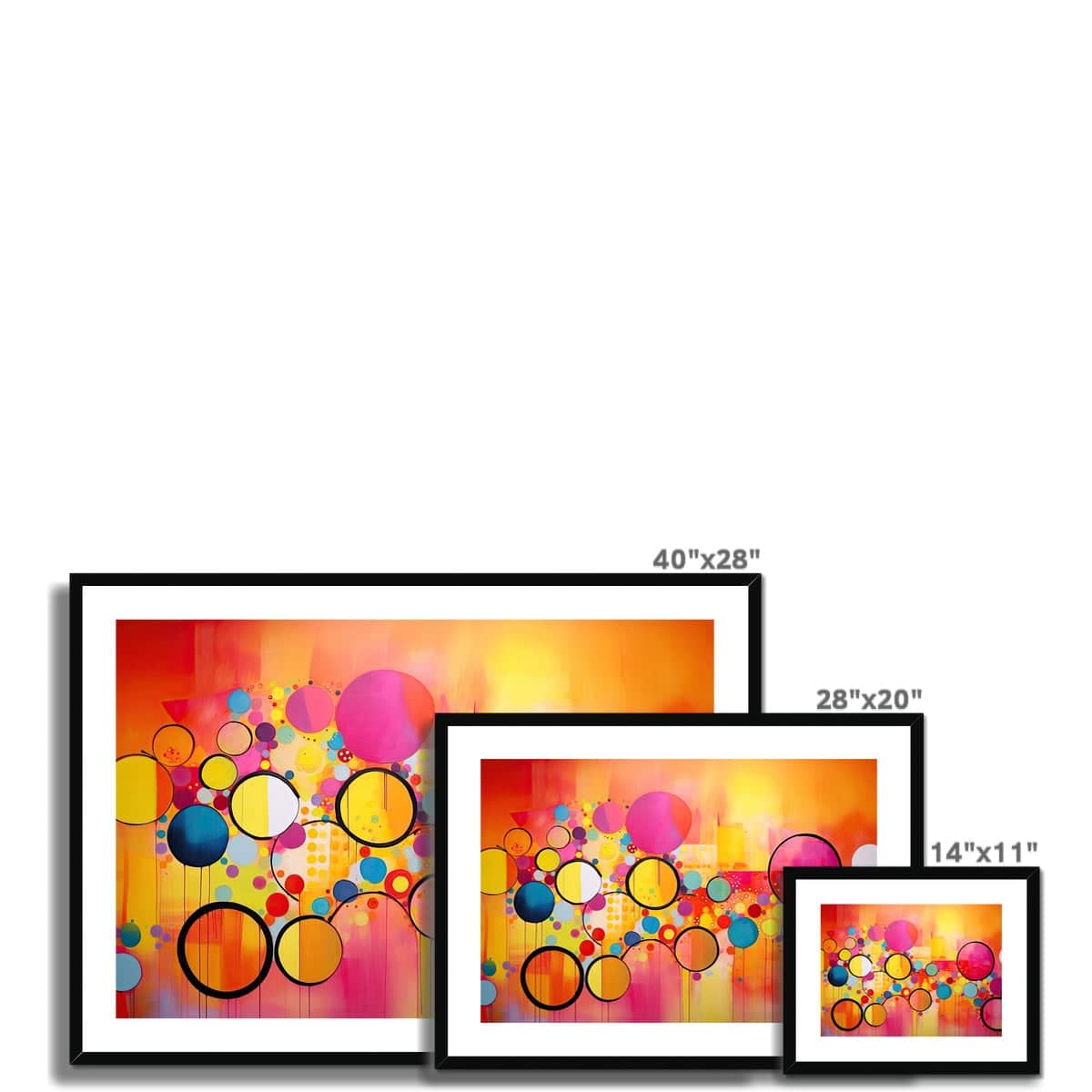 Euphoria - Circular Abstract Odyssey Framed & Mounted Print - Pixel Gallery