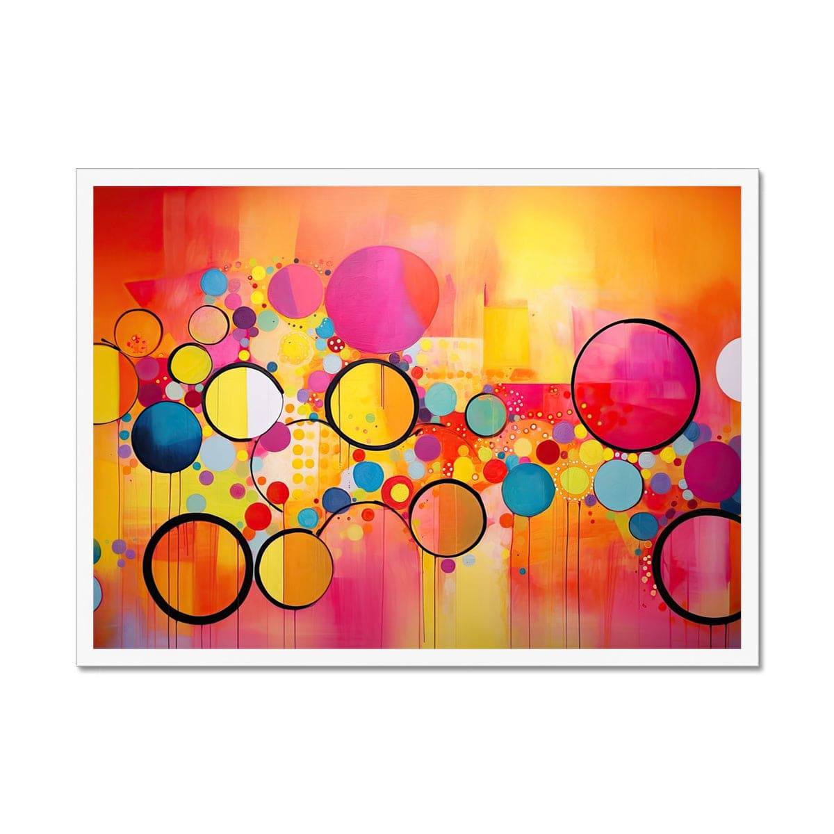 Euphoria - Circular Abstract Odyssey Framed Print - Pixel Gallery