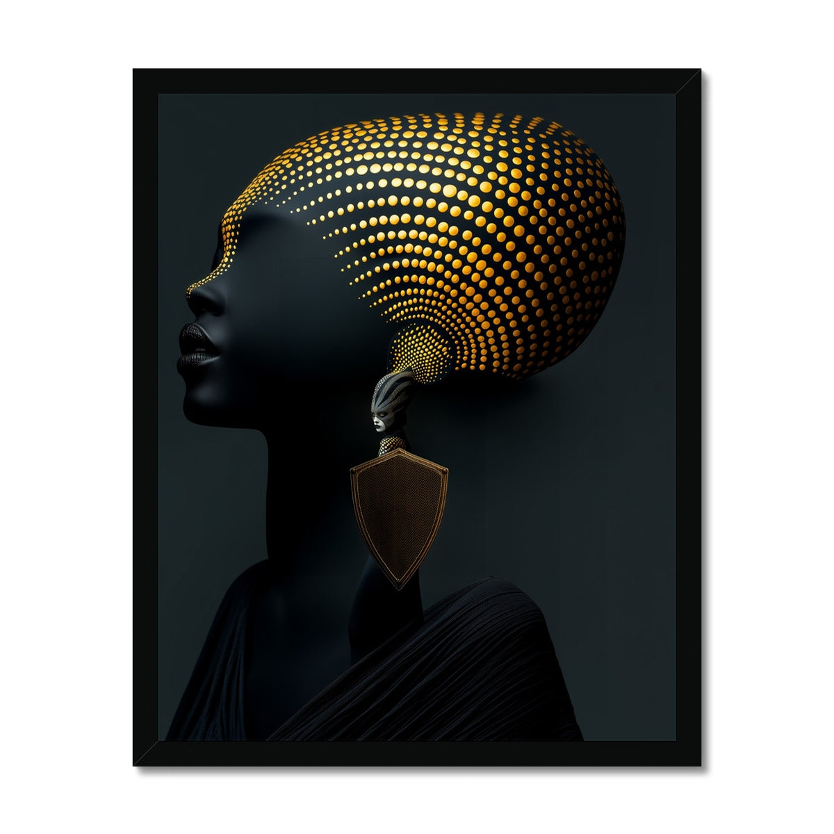 Golden Protector Framed Print