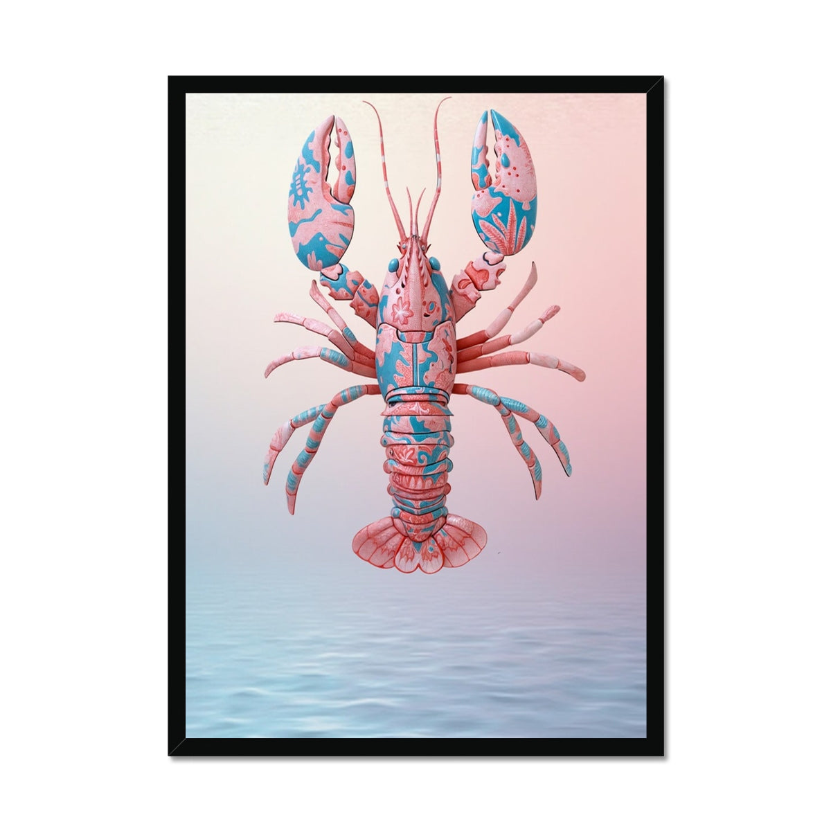 The Flying Lobster Framed Print