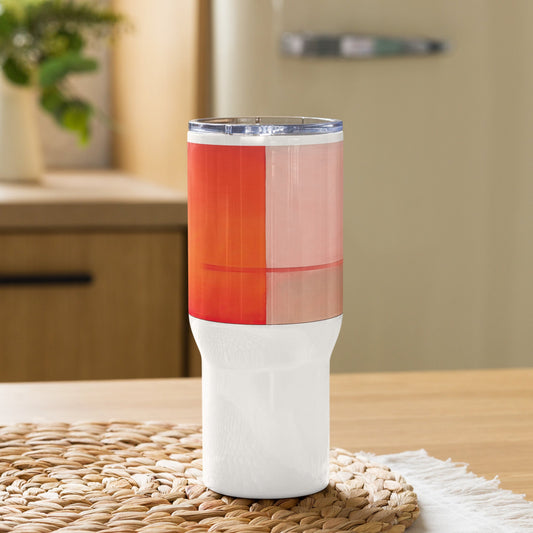 Fiery Mirage Travel mug with a handle (739 ml Capacity) - Pixel Gallery