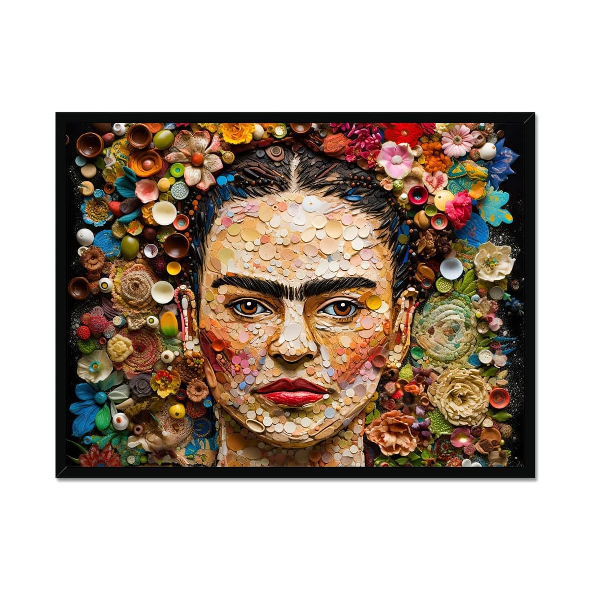 Frida Kahlo Portrait Framed Print - Pixel Gallery