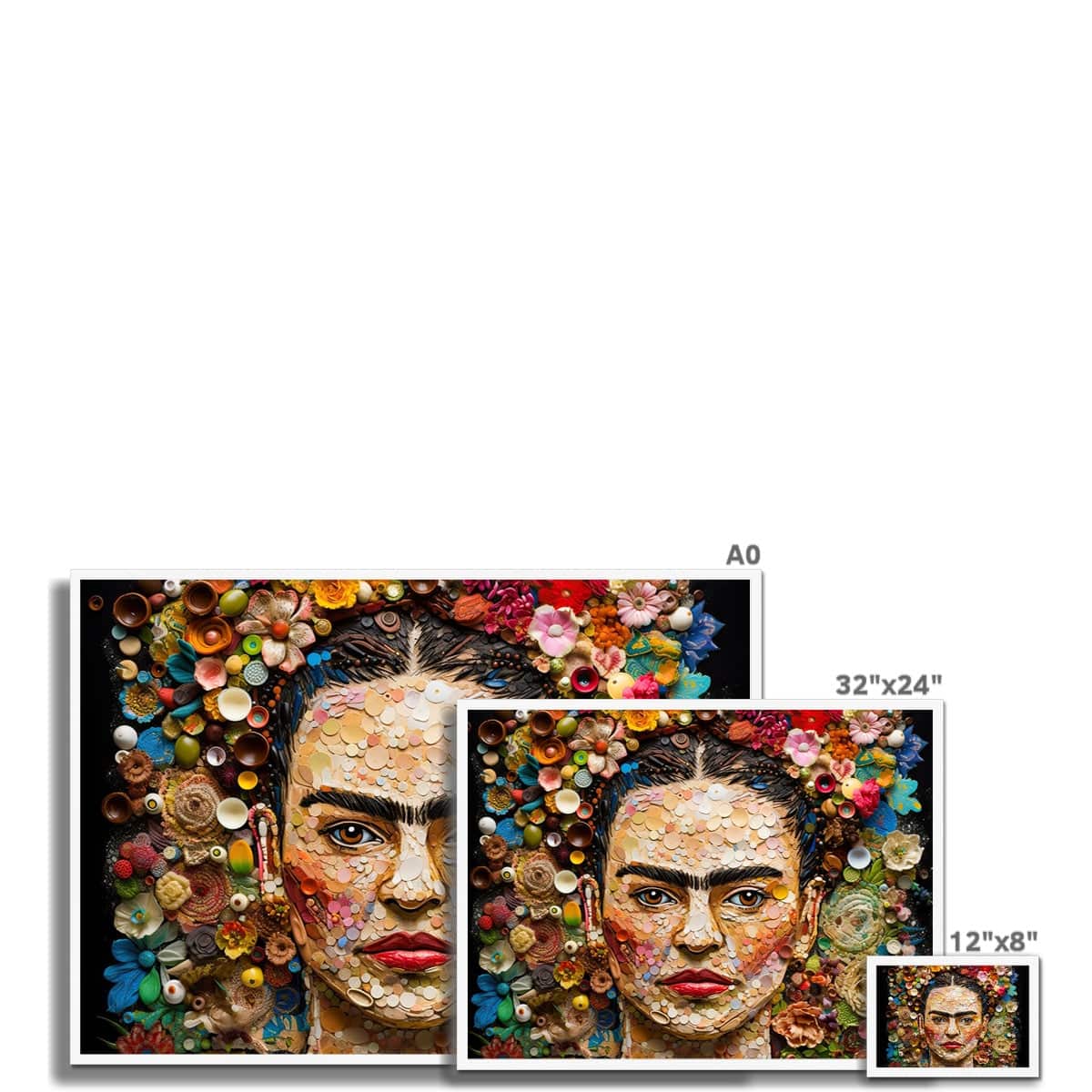 Frida Kahlo Portrait Framed Print - Pixel Gallery