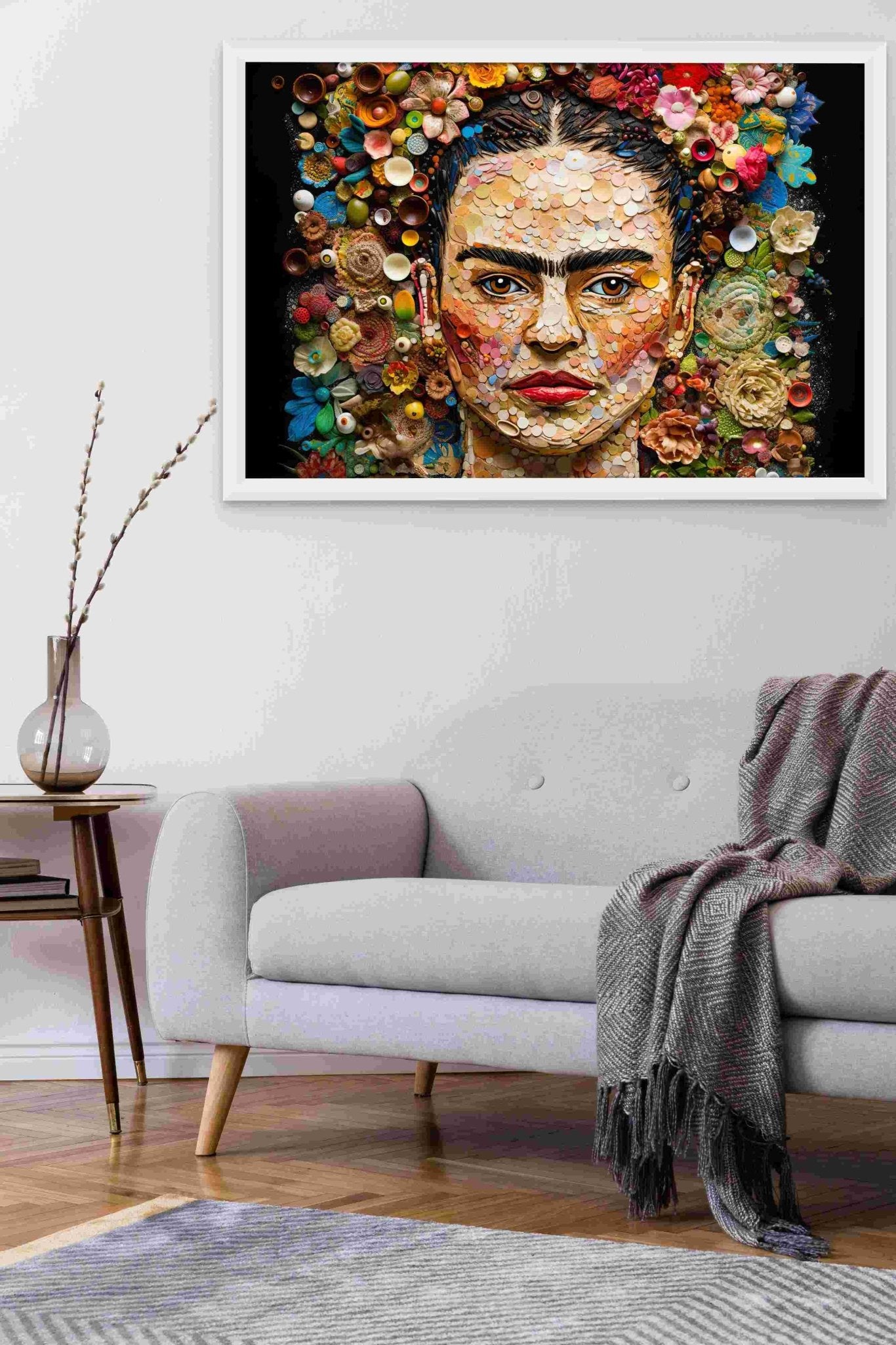 Frida Kahlo Portrait Framed Print - Pixel Gallery