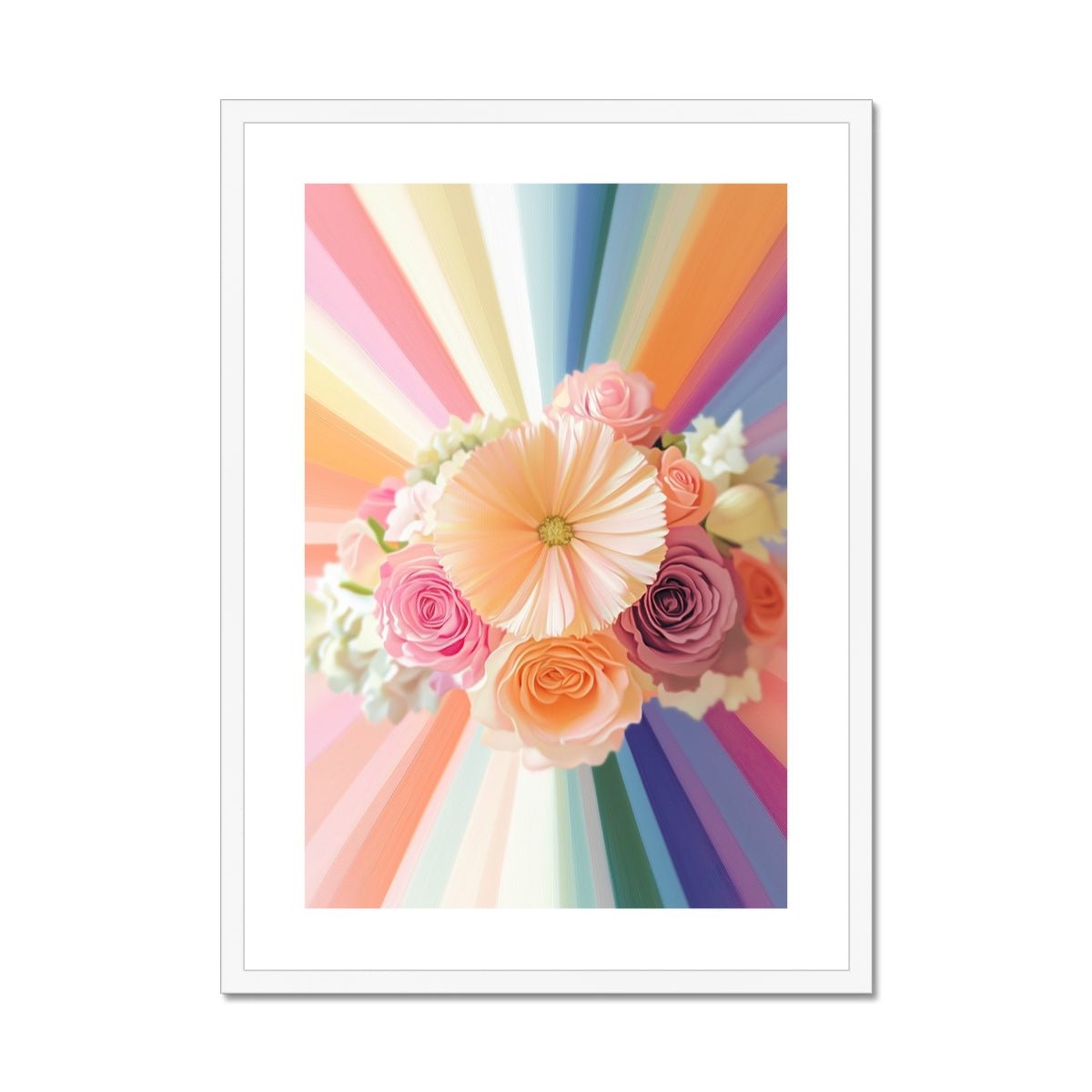 Full Floral Spectrum Framed & Mounted Print - Pixel Gallery