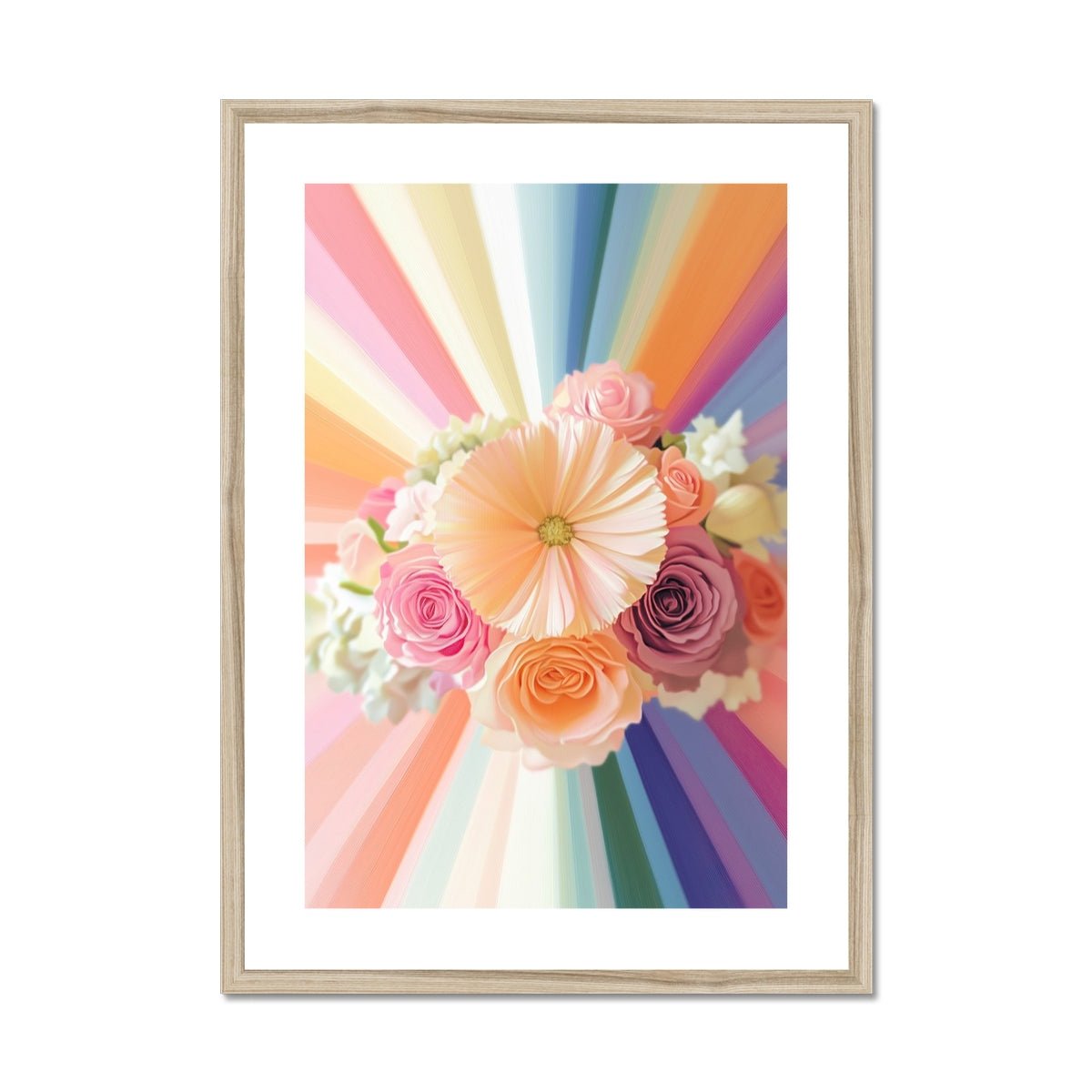 Full Floral Spectrum Framed & Mounted Print - Pixel Gallery