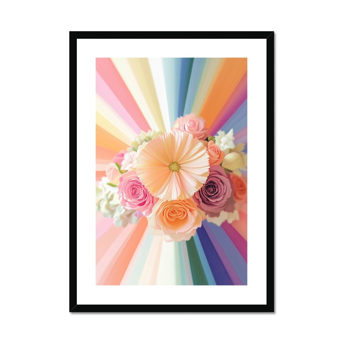 Full Floral Spectrum Framed & Mounted Print - Pixel Gallery