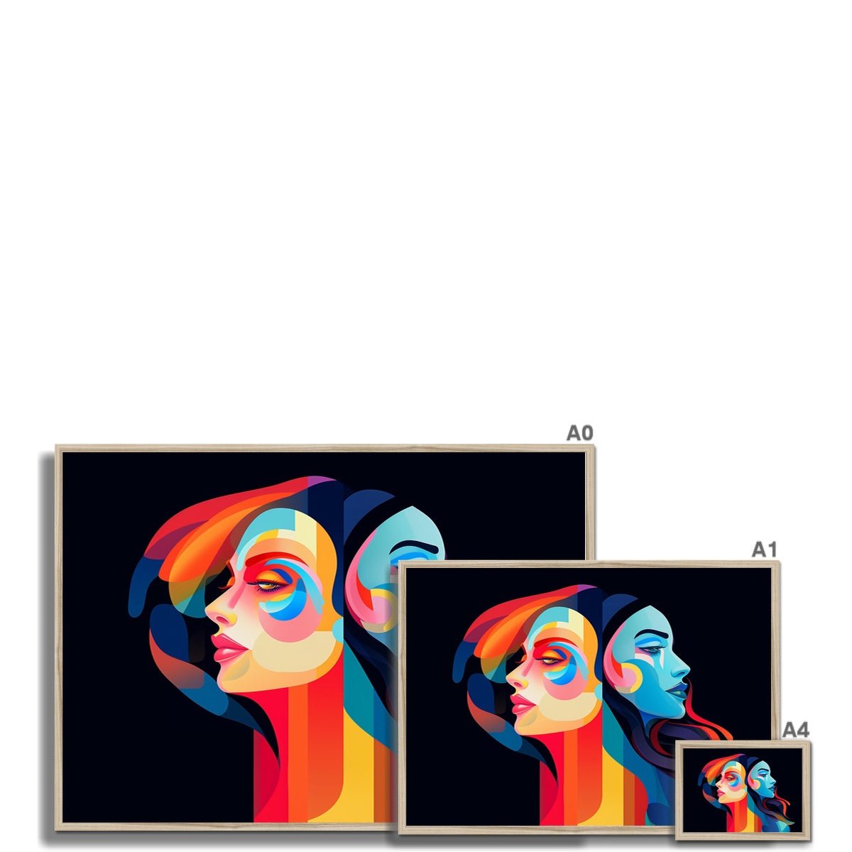 Gemini Abstract Framed Print - Pixel Gallery