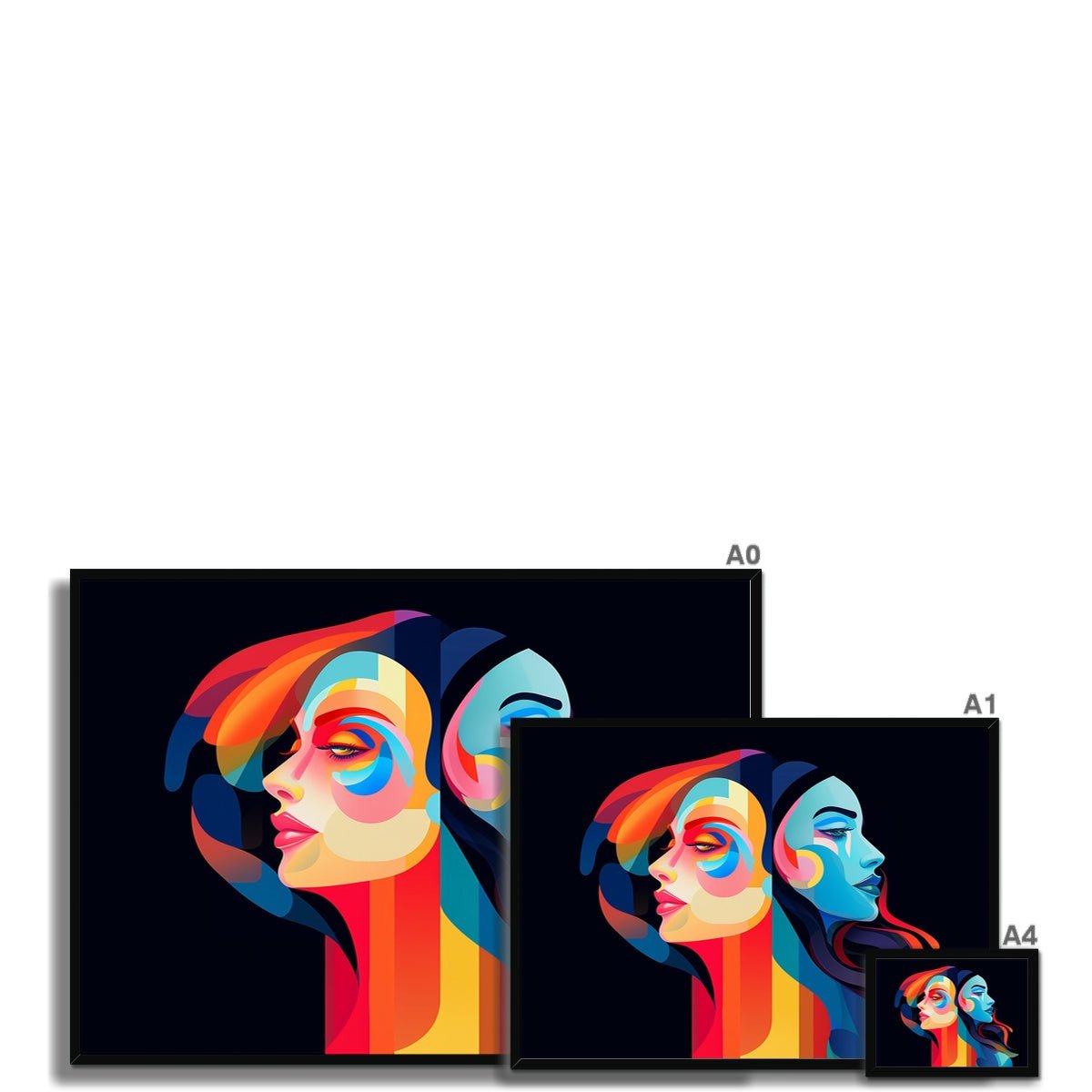 Gemini Abstract Framed Print - Pixel Gallery