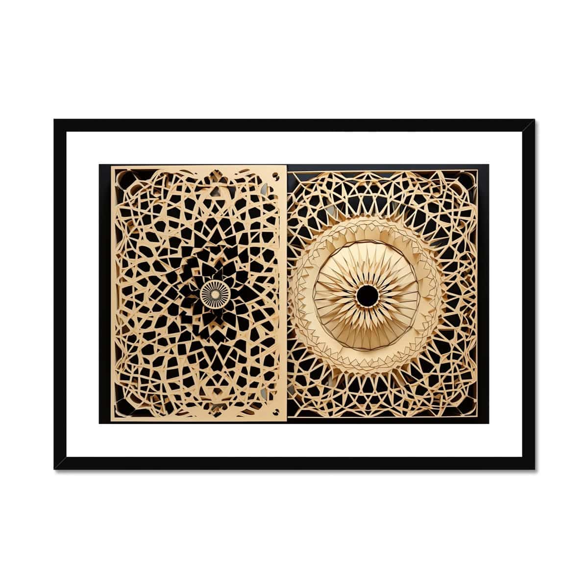 Golden Dual Framed & Mounted Print - Pixel Gallery