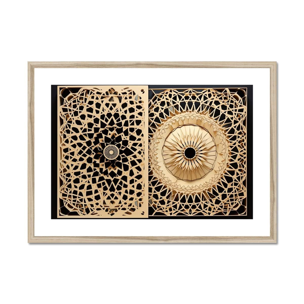 Golden Dual Framed & Mounted Print - Pixel Gallery