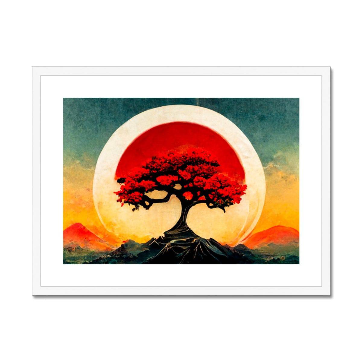 Goodnight Mount Fuji Framed & Mounted Print - Pixel Gallery