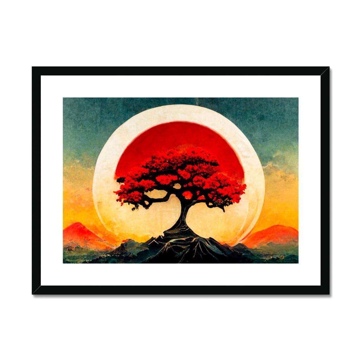 Goodnight Mount Fuji Framed & Mounted Print - Pixel Gallery