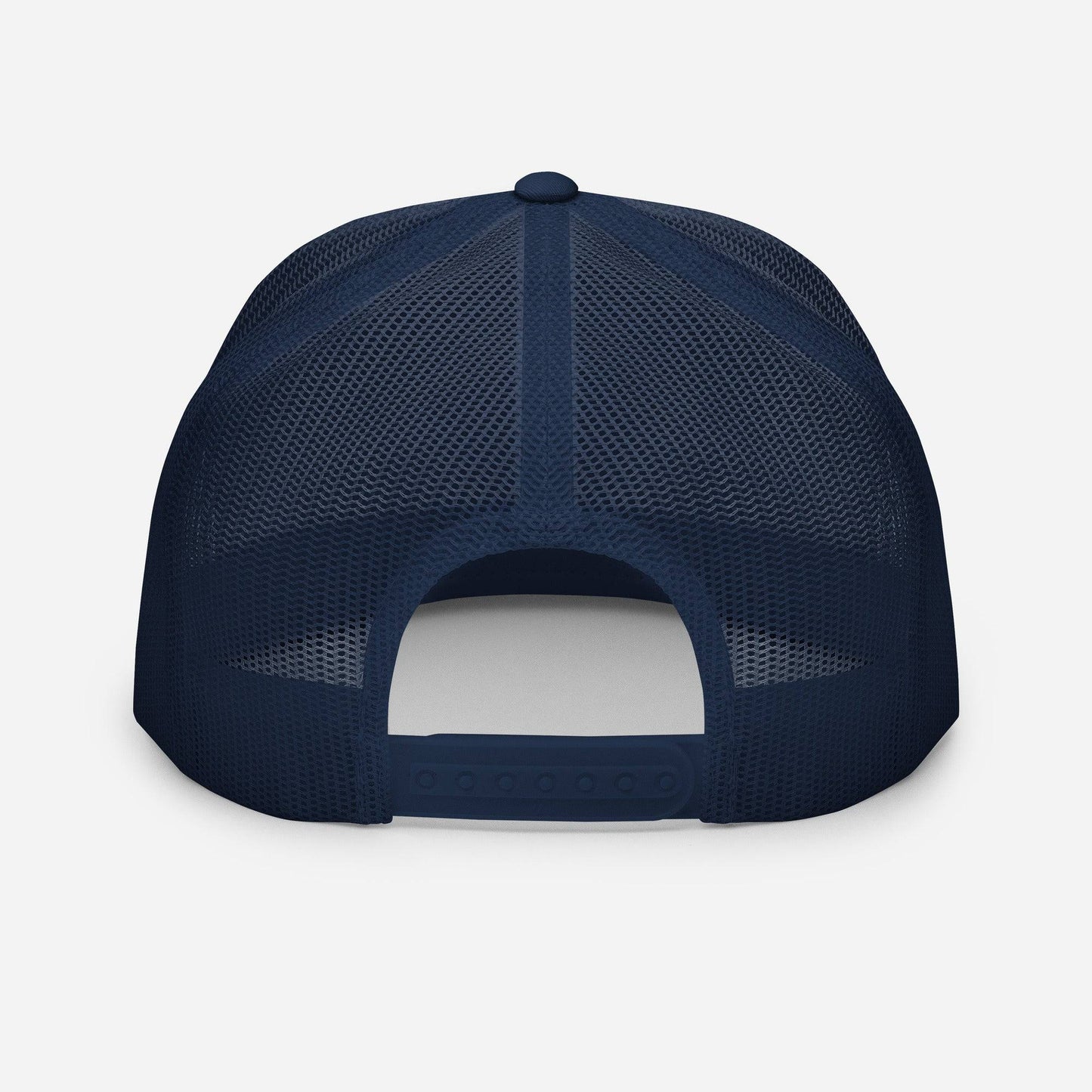 Hugh Hendry Logo-Embroidered and Mesh Navy Trucker Cap - Pixel Gallery