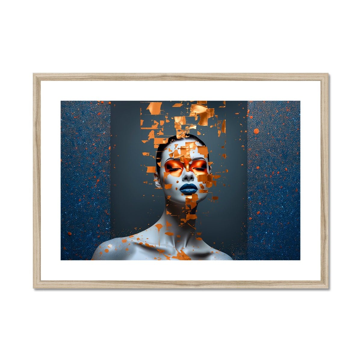 Kintsugi Rain Framed & Mounted Print - Pixel Gallery