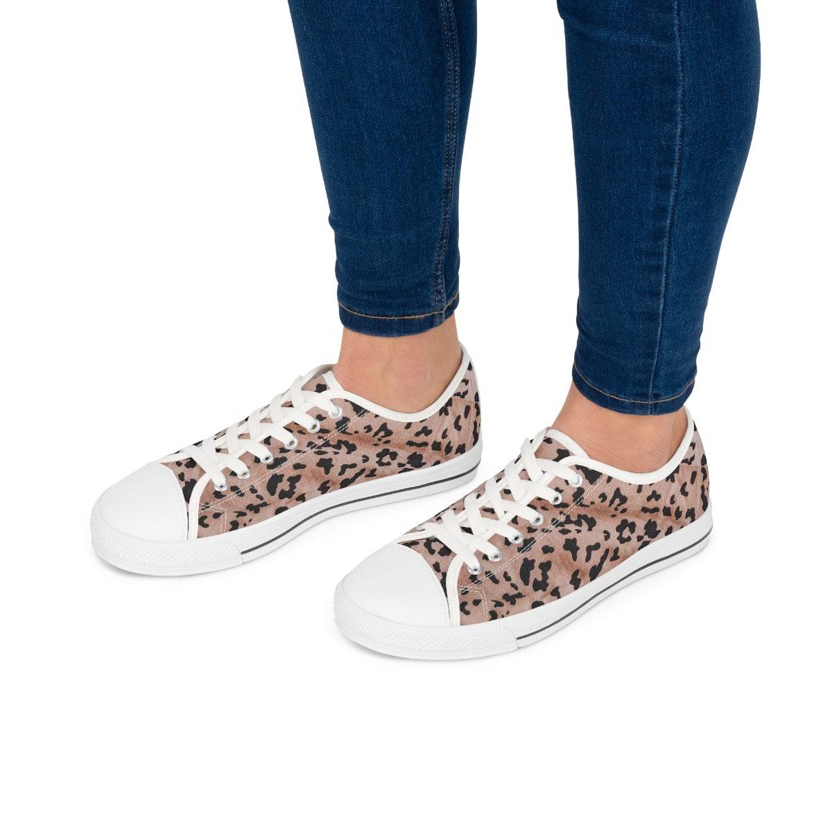 Leopard Print Low Top Sneakers - Pixel Gallery