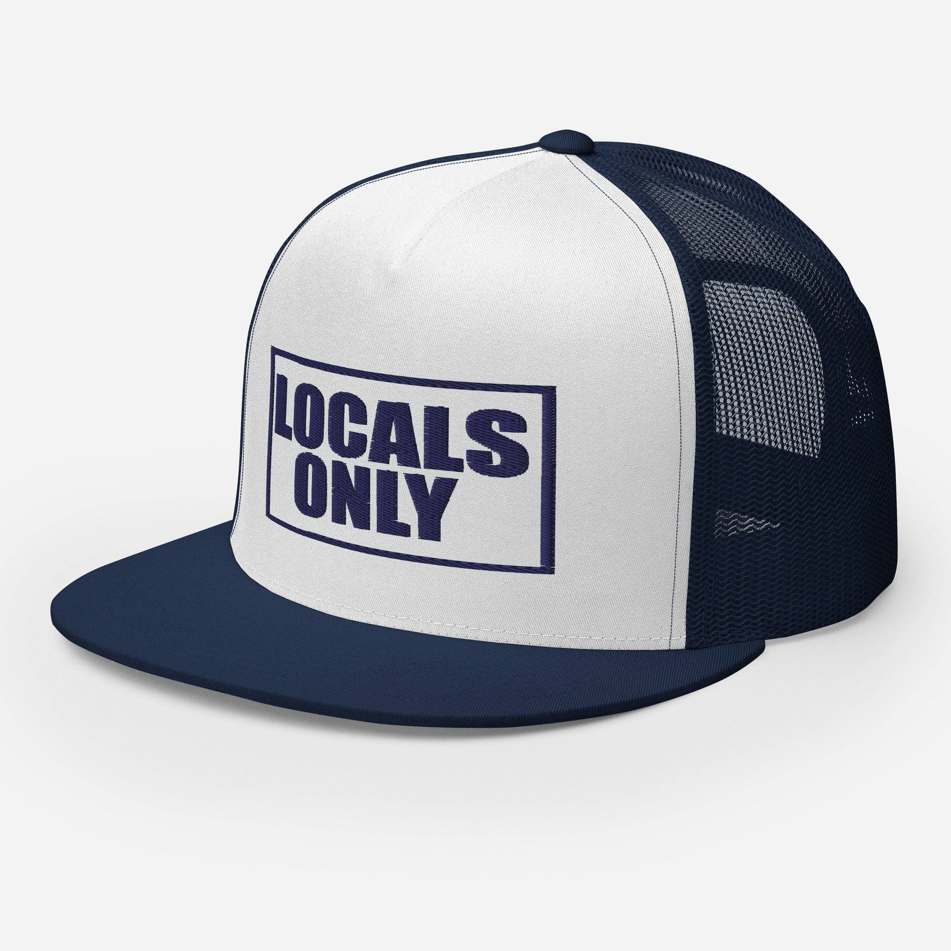 Locals Only Logo-Embroidered and Mesh Trucker Cap - Pixel Gallery