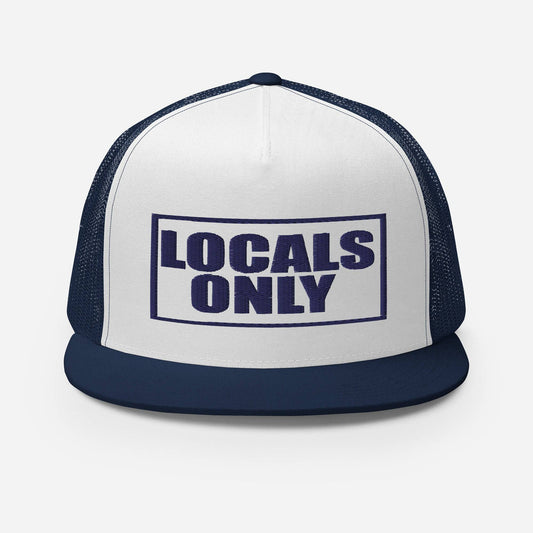 Locals Only Logo-Embroidered and Mesh Trucker Cap - Pixel Gallery