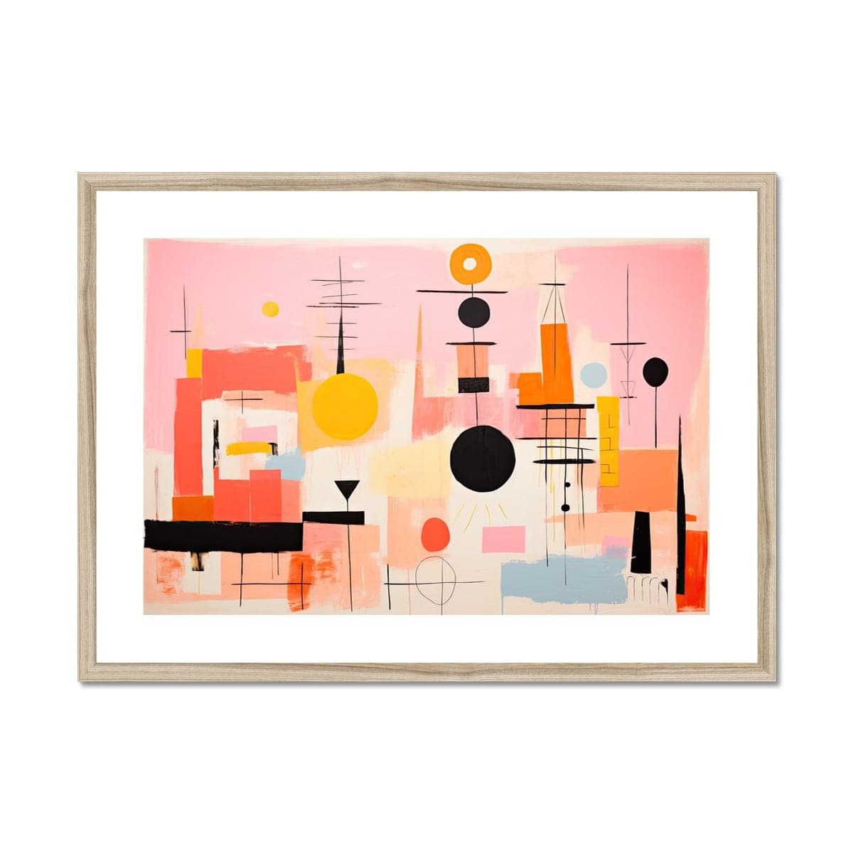 London in Pink Framed & Mounted Print - Pixel Gallery