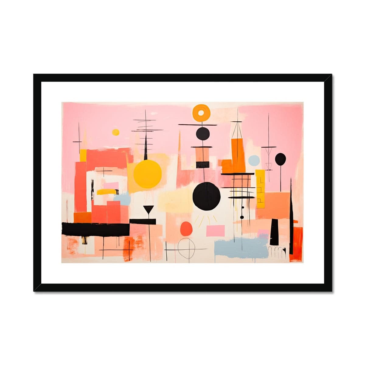 London in Pink Framed & Mounted Print - Pixel Gallery