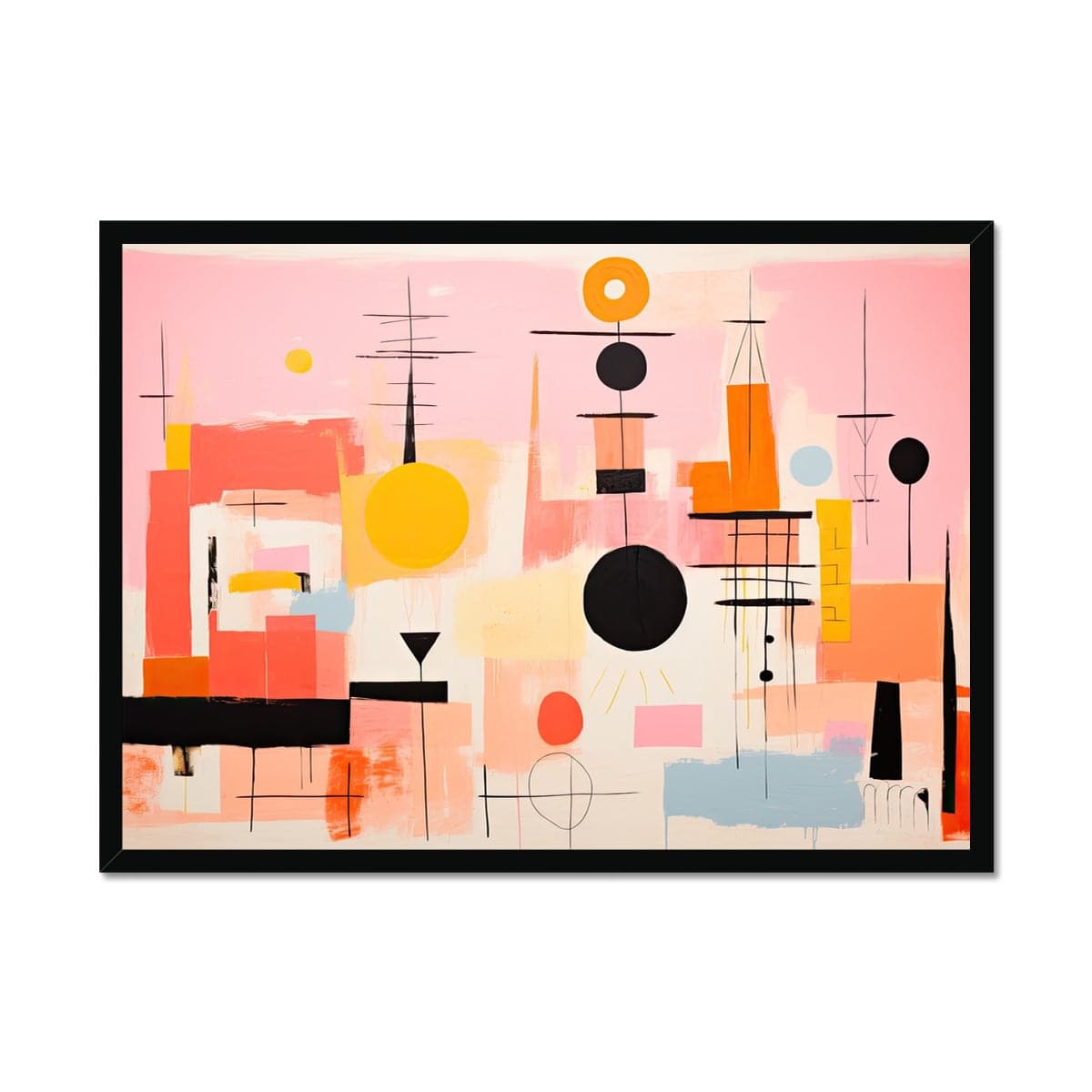 London in Pink Framed Print - Pixel Gallery