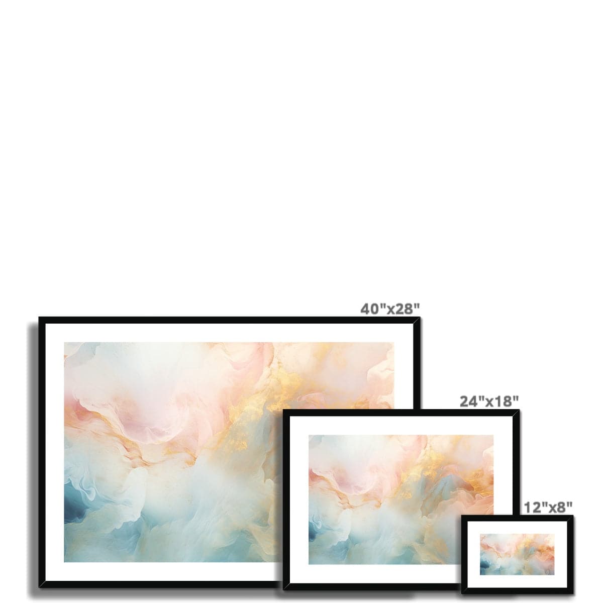 Marble Clouds Framed & Mounted Print - Pixel Gallery