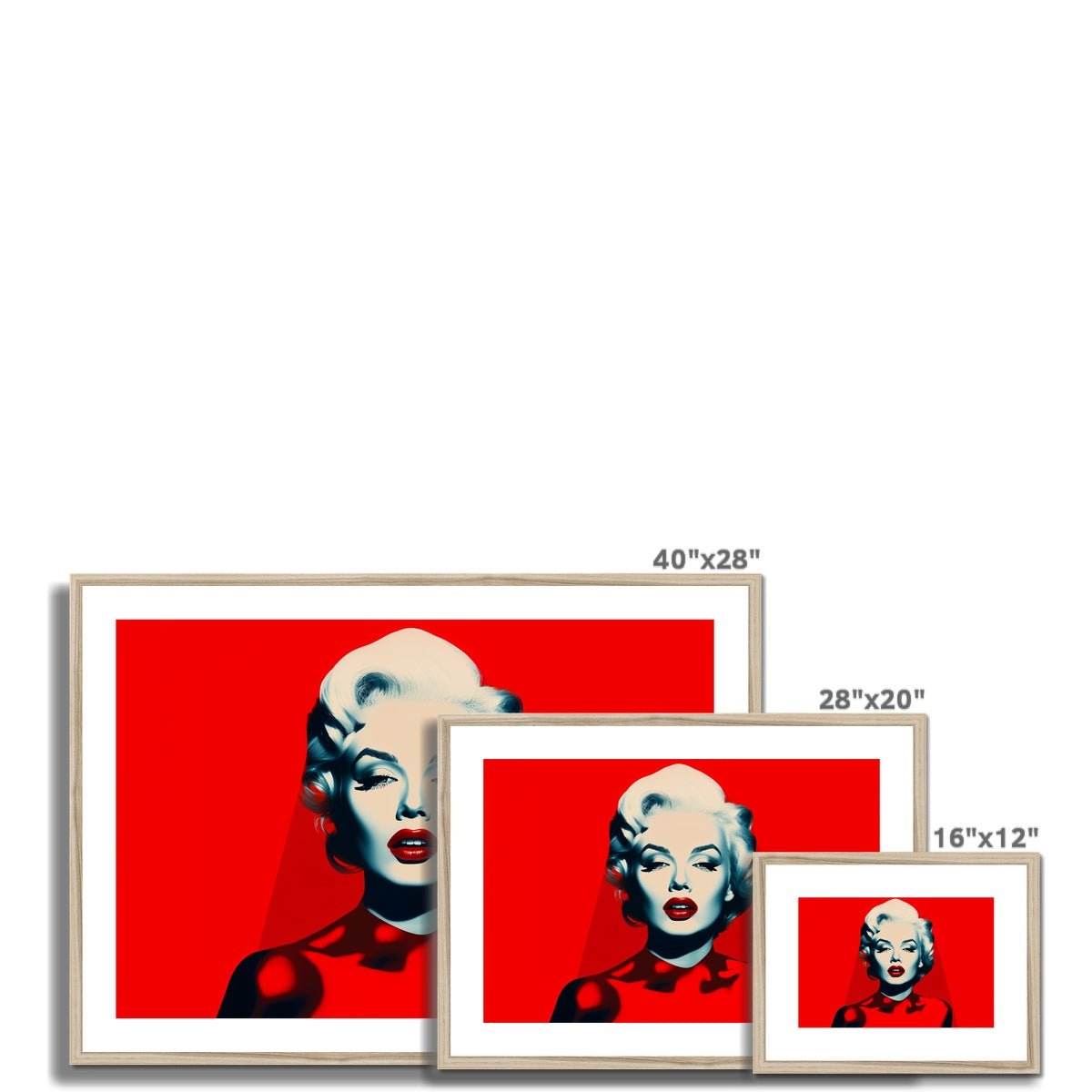 Marilyn in Red Framed & Mounted Print - Pixel Gallery