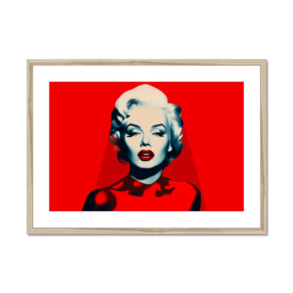 Marilyn in Red Framed & Mounted Print - Pixel Gallery