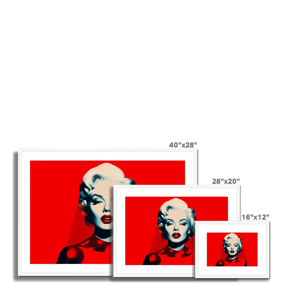 Marilyn in Red Framed & Mounted Print - Pixel Gallery