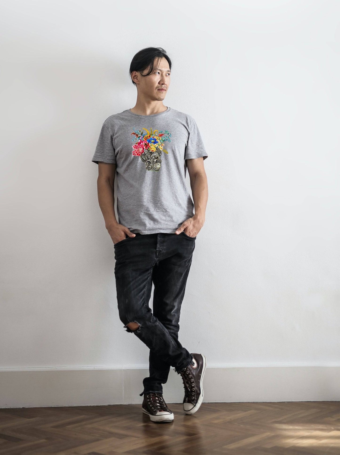 MEN’S DAY OF THE LIVING ORGANIC COTTON T-SHIRT - Pixel Gallery