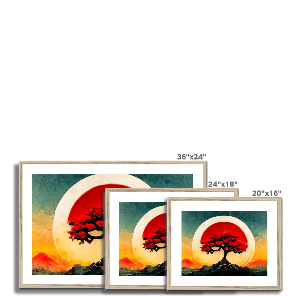 Goodnight Mount Fuji Framed & Mounted Print - Pixel Gallery