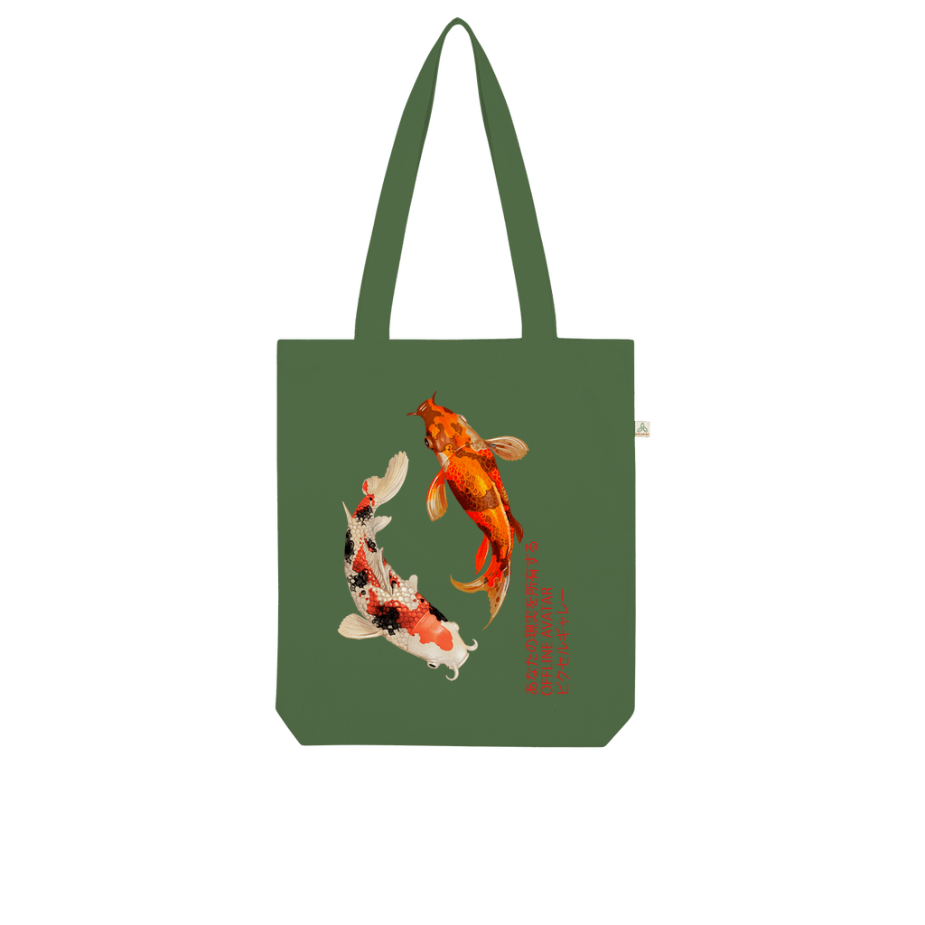 Koi Japan Organic Tote Bag - Pixel Gallery