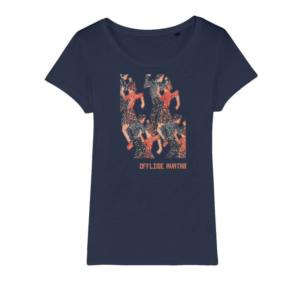 Impressionist Folk Dance Organic Womens T-Shirt - Pixel Gallery