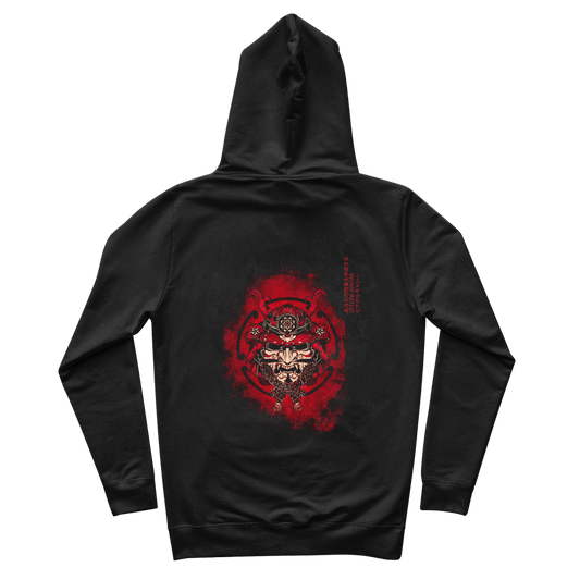 Ghost Samurai Red 100% Organic Cotton Hoodie - Pixel Gallery