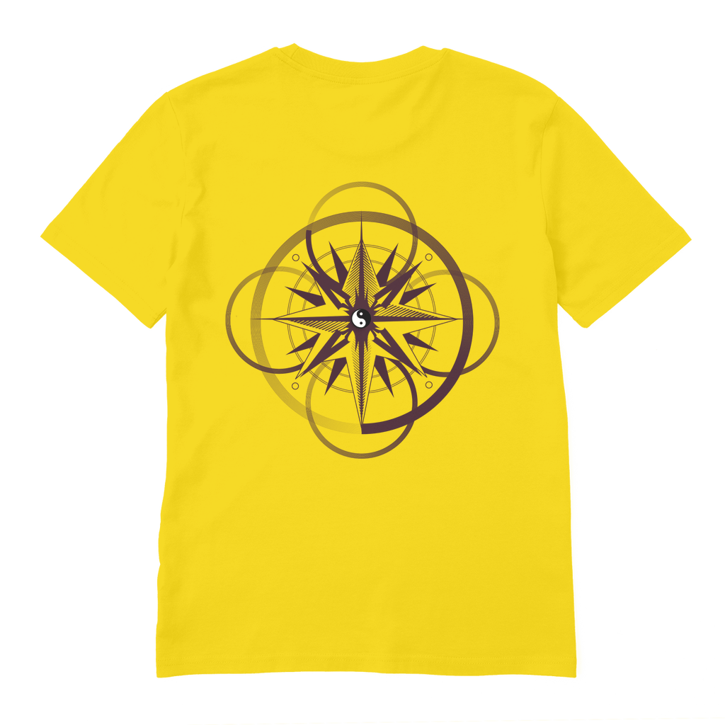 Yin & Yang Compass Premium Organic T-Shirt - Pixel Gallery