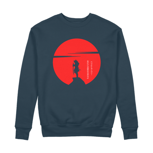 Samurai Sunset - Own Your Reality 100% Organic Cotton Sweatshirt - Pixel Gallery