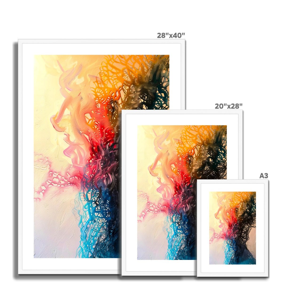 Paint Drops in Abstract Framed & Mounted Print - Pixel Gallery