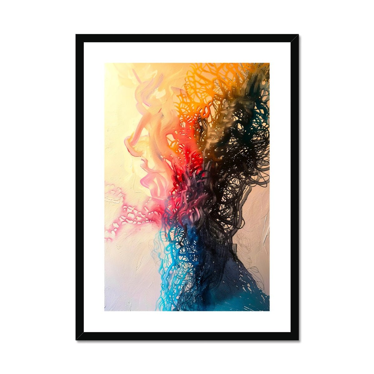 Paint Drops in Abstract Framed & Mounted Print - Pixel Gallery