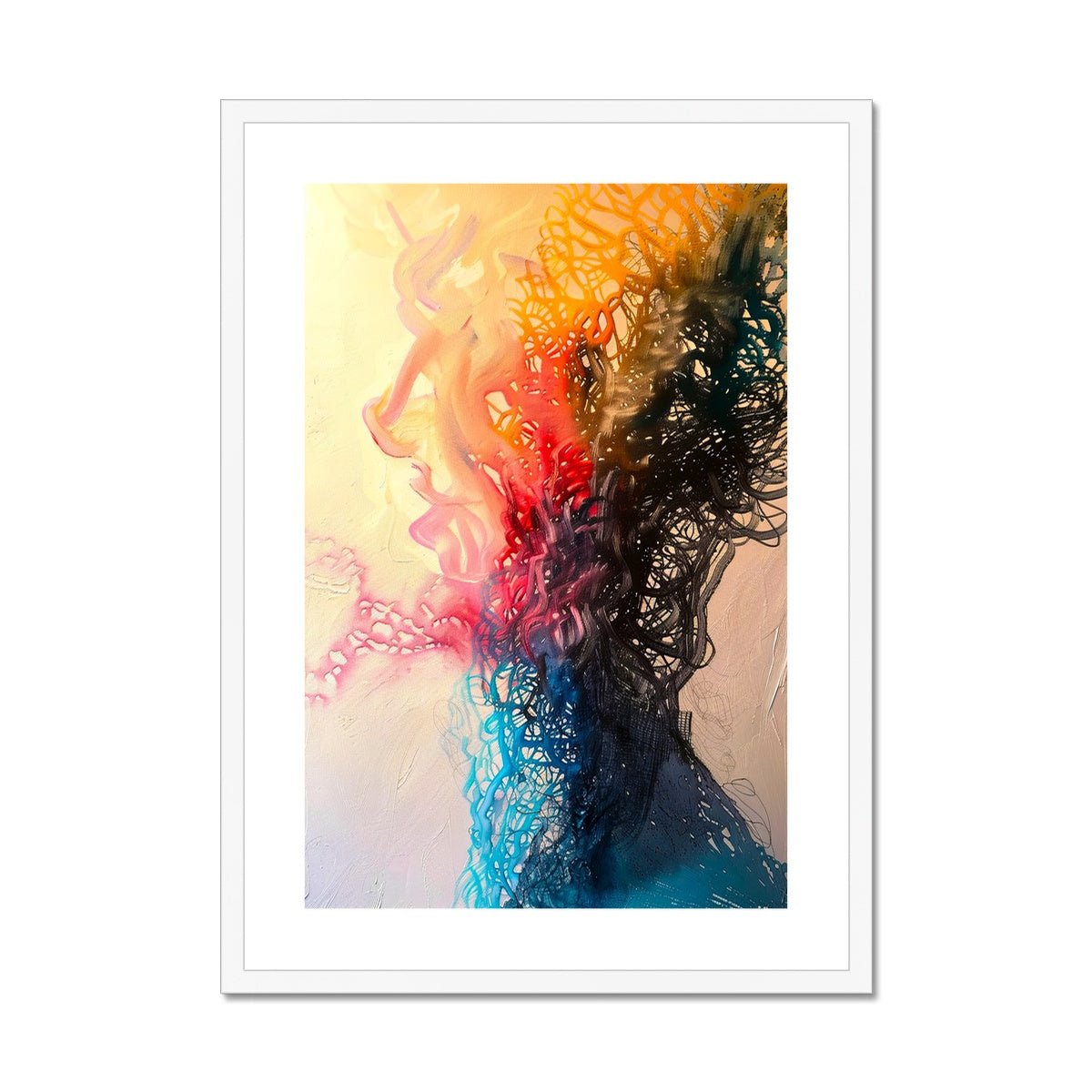Paint Drops in Abstract Framed & Mounted Print - Pixel Gallery