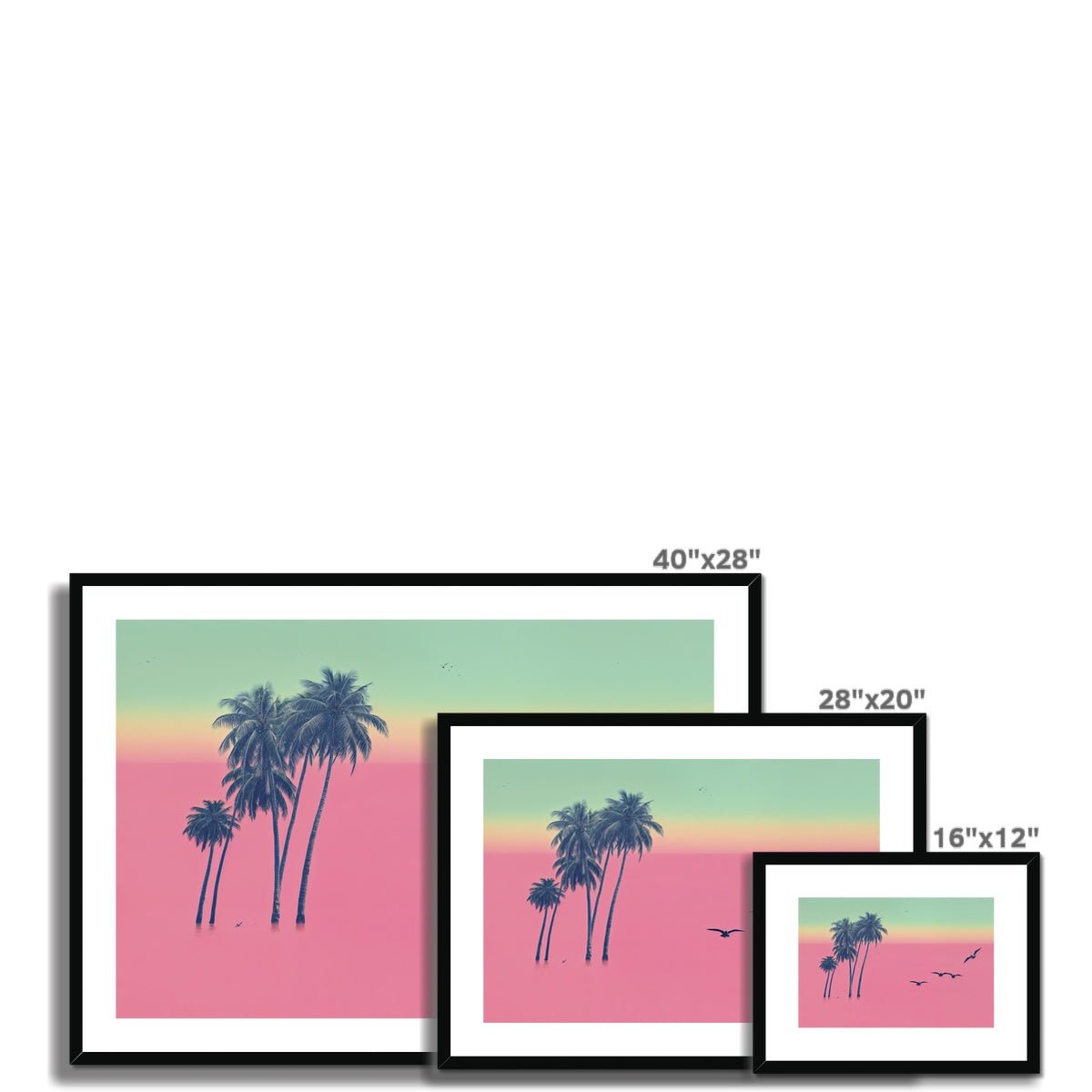 Palm Dreamscape Framed & Mounted Print - Pixel Gallery