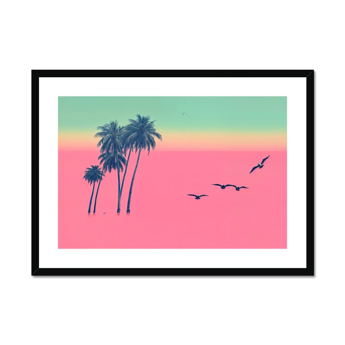 Palm Dreamscape Framed & Mounted Print - Pixel Gallery