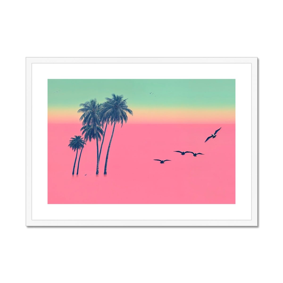 Palm Dreamscape Framed & Mounted Print - Pixel Gallery