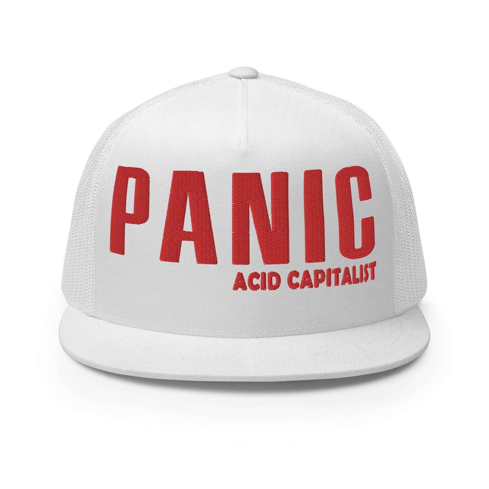 Panic by Acid Capitalist Trucker Cap - Pixel Gallery