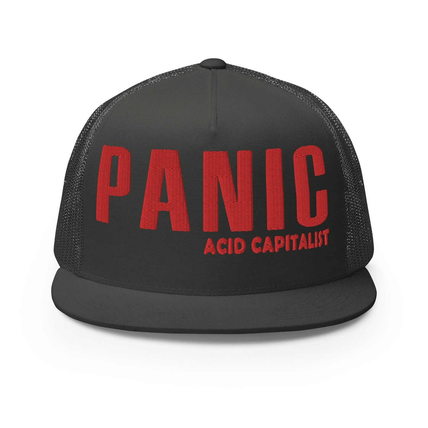 Panic by Acid Capitalist Trucker Cap - Pixel Gallery