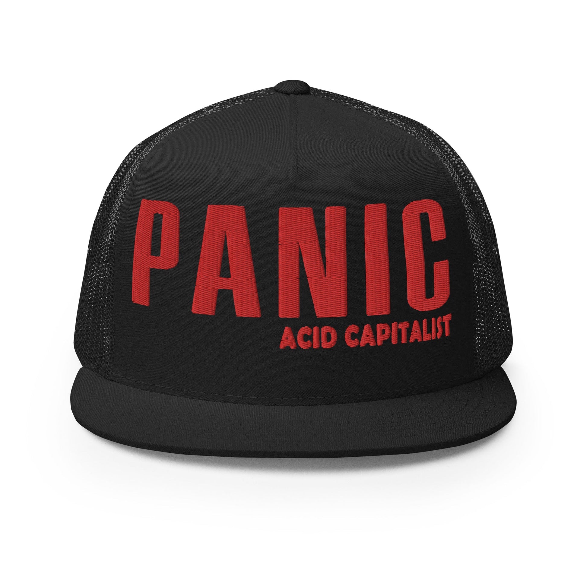 Panic by Acid Capitalist Trucker Cap - Pixel Gallery